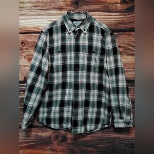 Carhartt Black and White Casual Button Down Men's Shirt! Size Medium